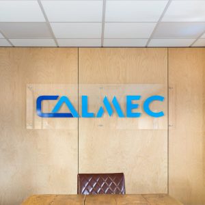Calmec Logo on Office Wall